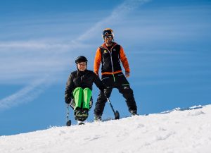 Skifahren mit Monoski