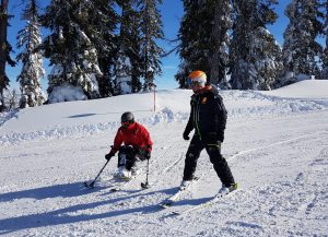 Skifahren im Monoski