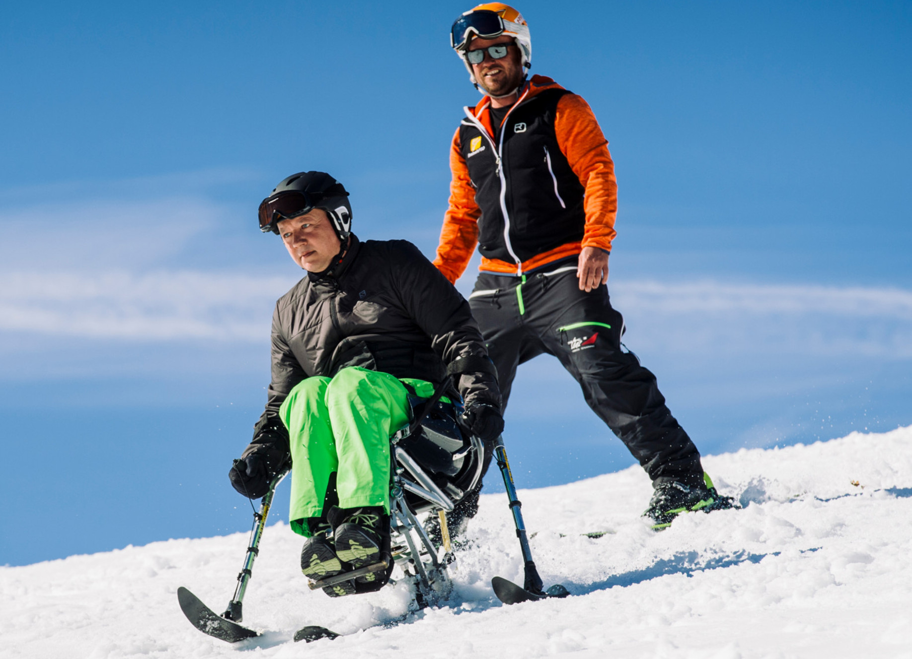 Adaptive ski-instructor  Mono-Ski, 3- & 4-Track Skiing & Blind Skiing -  PSOactive - Holidays for people with disabilities